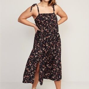 Old Navy Y2K Dark Floral Fairy Grunge Babydoll Whimsigoth Dress Women’s Size XL